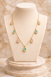 Elegant Multi-Stone Drop Necklace