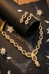 Luxury Aura Gold-Finish Necklace Set