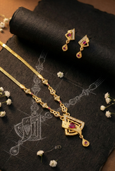 Ruby Elegance Necklace Set