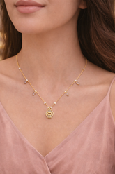 Pearl Charm Gold-Plated Necklace