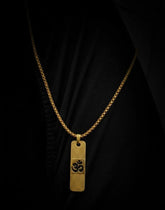 Om Symbol Bar Pendant Necklace