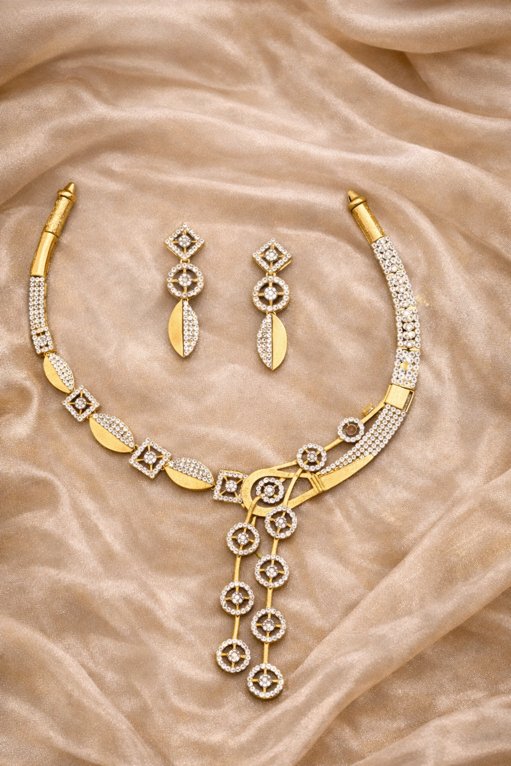 Celestial Diamond Drop Necklace Set