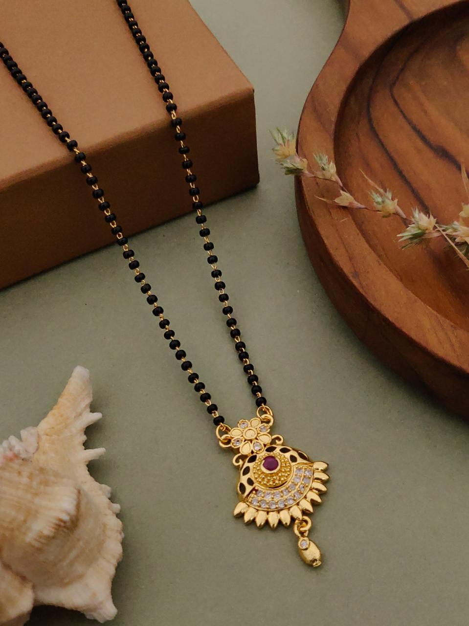 Sunflower Charm Mangalsutra Necklace