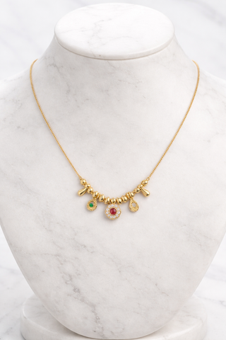 Graceful Multi-Charm Necklace