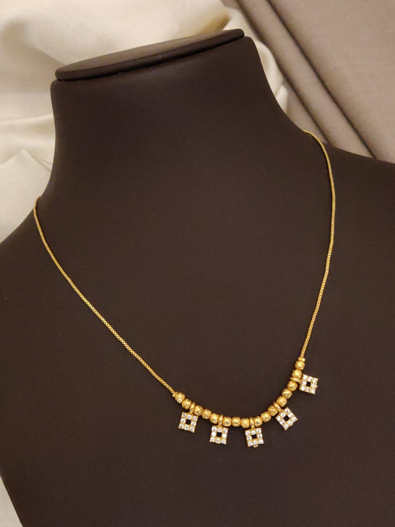 Aurelia Square Drop Necklace