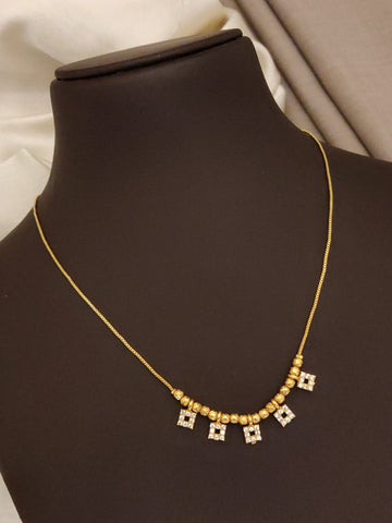 Aurelia Square Drop Necklace