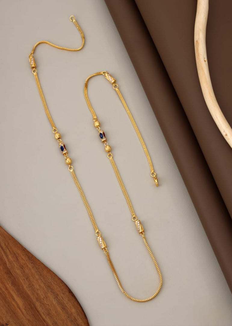 Aurelia Twin-Bead Gold Finish Chain