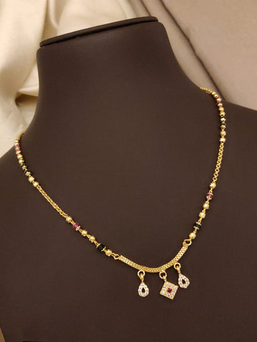 Rajwada Trinity Drop Necklace