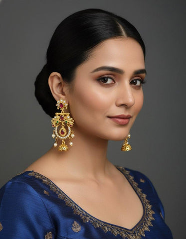 Traditional Jhumka Chandbali Earrings