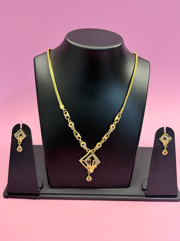 Aurora Square Drop Necklace Set
