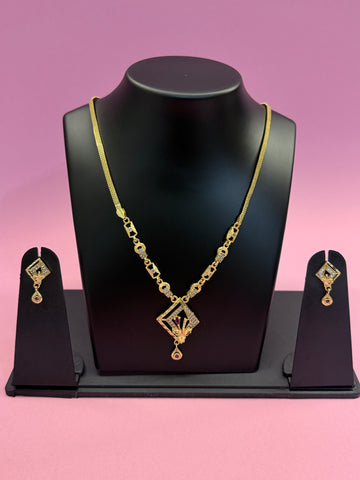 Aurora Square Drop Necklace Set