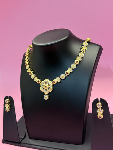 Royal Navratna Glow Necklace Set