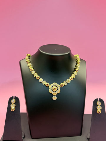 Royal Navratna Glow Necklace Set