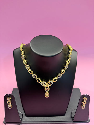 Luxury Aura Gold-Finish Necklace Set