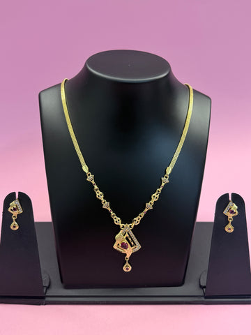 Ruby Elegance Necklace Set